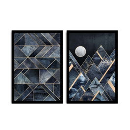 Wallity Cuadro decorativo enmarcado multicolor (2 piezas)
